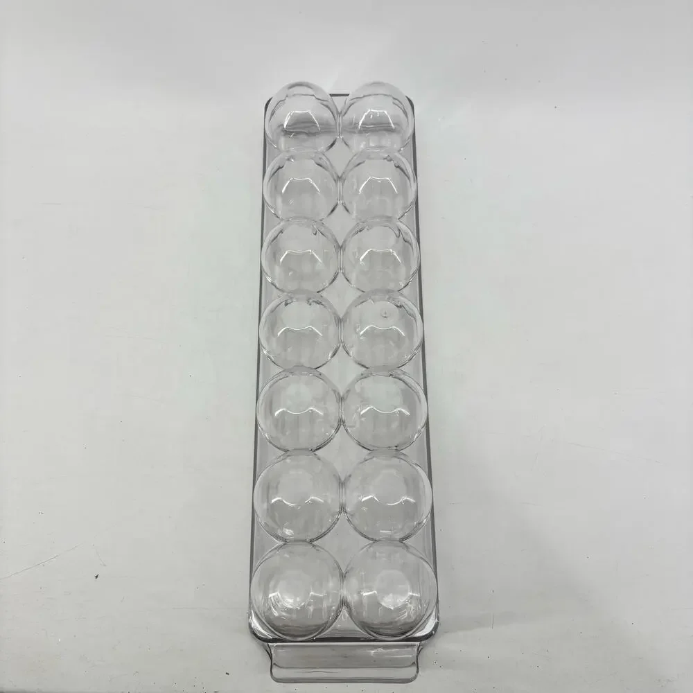 Egg Plastic Container Holder Refrigerator Holds 14 Clear Storage